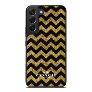 COACH NEW YORK GOLD ZIG ZAG Samsung Galaxy S22 Plus Case Cover COACH NEW YORK GOLD ZIG ZAG Samsung Galaxy S22 Plus Case Cover