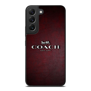 COACH NEW YORK LOGO LEATHER Samsung Galaxy S22 Plus Case Cover