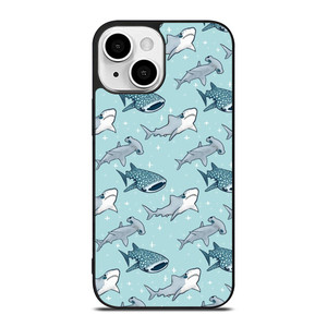 CUTE SHARK PATTERN iPhone 13 Mini Case Cover CUTE SHARK PATTERN iPhone 13 Mini Case Cover