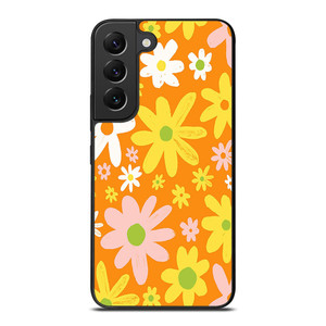 FLOWER POWER ORANGE PATTERN Samsung Galaxy S22 Plus Case Cover FLOWER POWER ORANGE PATTERN Samsung Galaxy S22 Plus Case Cover