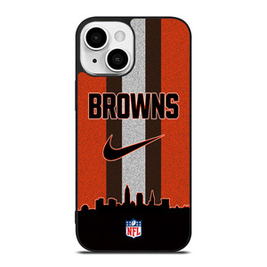 CLEVELAND BROWNS NIKE STRIPE iPhone 13 Mini Case Cover CLEVELAND BROWNS NIKE STRIPE iPhone 13 Mini Case Cover