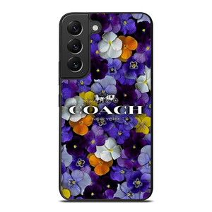 PURPLE FLOWERS COACH NEW YORK Samsung Galaxy S22 Plus Case Cover