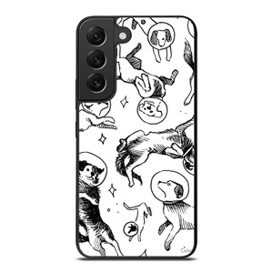 SPACE DOG WHITE PATTERN Samsung Galaxy S22 Plus Case Cover