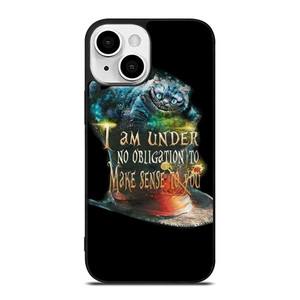 CHESHIRE CAT QUOTE ALICE IN WONDERLAND iPhone 13 Mini Case Cover CHESHIRE CAT QUOTE ALICE IN WONDERLAND iPhone 13 Mini Case Cover