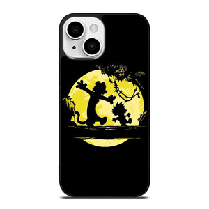 CALVIN AND HOBBES BLACK CARTOON iPhone 13 Mini Case Cover