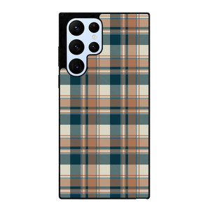 CHECK CLASSIC DARK PLAID FABRIC TEXTURES Samsung Galaxy S22 Ultra Case Cover