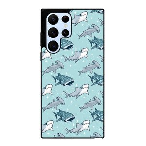 CUTE SHARK PATTERN Samsung Galaxy S22 Ultra Case Cover