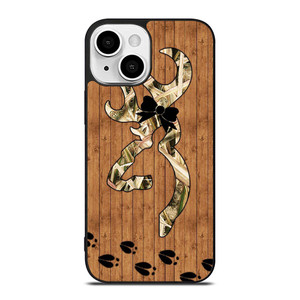 BROWNING WOODEN LOGO iPhone 13 Mini Case Cover BROWNING WOODEN LOGO iPhone 13 Mini Case Cover