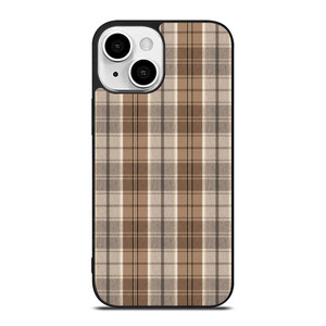 BROWN PLAID PATTERN iPhone 13 Mini Case Cover