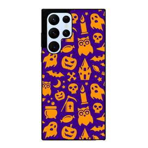 HAPPY HALLOWEEN PURPLE PATTERN Samsung Galaxy S22 Ultra Case Cover HAPPY HALLOWEEN PURPLE PATTERN Samsung Galaxy S22 Ultra Case Cover