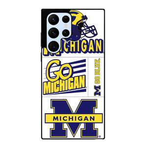 MICHIGAN WOLVERINES STICKER COLLAGE Samsung Galaxy S22 Ultra Case Cover