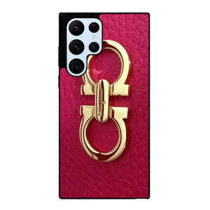 SALVATORE FERRAGAMO LOGO MAGENTA Samsung Galaxy S22 Ultra Case Cover
