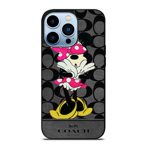COACH NEW YORK MINNIE MOUSE iPhone 13 Pro Max Case Cover COACH NEW YORK MINNIE MOUSE iPhone 13 Pro Max Case Cover