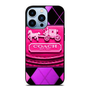 COACH NEW YORK PURPLE PINK LOGO iPhone 13 Pro Max Case Cover