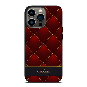 COACH NEW YORK RED GOLD iPhone 13 Pro Case Cover COACH NEW YORK RED GOLD iPhone 13 Pro Case Cover