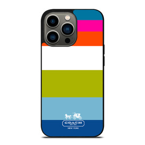 COACH NEW YORK STRIPE iPhone 13 Pro Case Cover