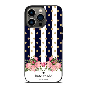 KATE SPADE NEW YORK POLKADOTS FLORAL iPhone 13 Pro Case Cover