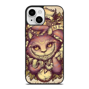 ALICE IN WONDERLAND CHESHIRE CAT ART iPhone 13 Mini Case Cover ALICE IN WONDERLAND CHESHIRE CAT ART iPhone 13 Mini Case Cover