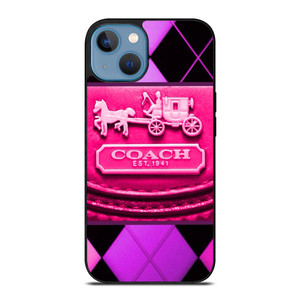 COACH NEW YORK PURPLE PINK LOGO iPhone 13 Case Cover
