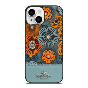 COACH NEW YORK BLUE TEA ROSE iPhone 13 Mini Case Cover