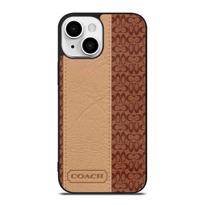 COACH NEW YORK BROWN LEATHER iPhone 13 Mini Case Cover COACH NEW YORK BROWN LEATHER iPhone 13 Mini Case Cover