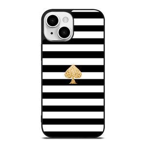 KATE SPADE GOLD AND STRIPES iPhone 13 Mini Case Cover KATE SPADE GOLD AND STRIPES iPhone 13 Mini Case Cover
