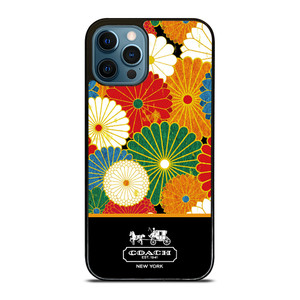 COACH NEW YORK COLORFUL FLORAL LOGO iPhone 12 Pro Max Case Cover