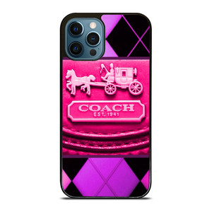 COACH NEW YORK PURPLE PINK LOGO iPhone 12 Pro Max Case Cover