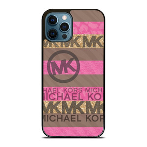 MICHAEL KORS PINK STRIP LOGO iPhone 12 Pro Max Case Cover