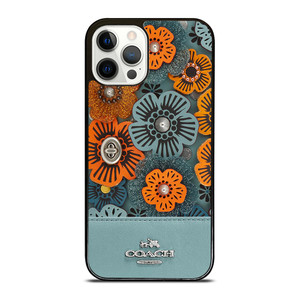 COACH NEW YORK BLUE TEA ROSE iPhone 12 Pro Case Cover