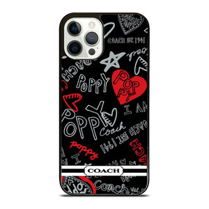 COACH NEW YORK POPPY BLACK iPhone 12 Pro Case Cover