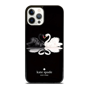 KATE SPADE BLACK WHITE SWAN iPhone 12 Pro Case Cover