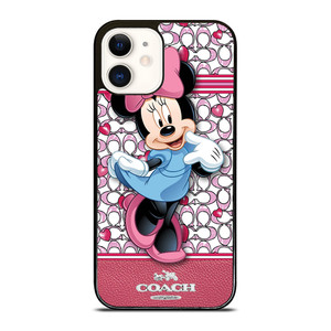 COACH MINNIE MOUSE PINK PATTERN iPhone 12 Case Cover