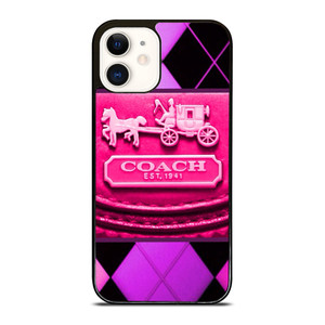 COACH NEW YORK PURPLE PINK LOGO iPhone 12 Case Cover