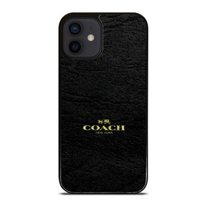 COACH LOGO TEXTURE BLACK iPhone 12 Mini Case Cover COACH LOGO TEXTURE BLACK iPhone 12 Mini Case Cover