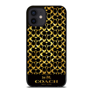 COACH NEW YORK GOLD iPhone 12 Mini Case Cover COACH NEW YORK GOLD iPhone 12 Mini Case Cover