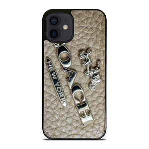 COACH NEW YORK LOGO ON LEATHER iPhone 12 Mini Case Cover COACH NEW YORK LOGO ON LEATHER iPhone 12 Mini Case Cover