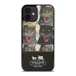 COACH NEW YORK TIGER FACE PATTERN iPhone 12 Mini Case Cover