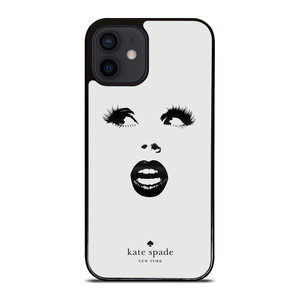 KATE SPADE BLACK WHITE FACE iPhone 12 Mini Case Cover KATE SPADE BLACK WHITE FACE iPhone 12 Mini Case Cover