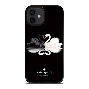 KATE SPADE BLACK WHITE SWAN iPhone 12 Mini Case Cover