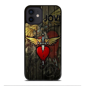 BON JOVI WOODEN LOGO iPhone 12 Mini Case Cover BON JOVI WOODEN LOGO iPhone 12 Mini Case Cover