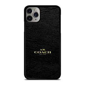 COACH LOGO TEXTURE BLACK iPhone 11 Pro Max Case Cover