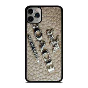 COACH NEW YORK LOGO ON LEATHER iPhone 11 Pro Max Case Cover