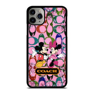 COACH PINK FLOWER MICKEY MINNIE iPhone 11 Pro Max Case Cover