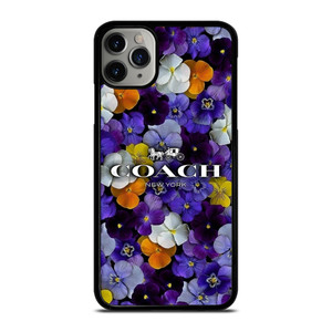PURPLE FLOWERS COACH NEW YORK iPhone 11 Pro Max Case Cover