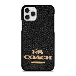 COACH NEW YORK BLACK LEATHER 2 iPhone 11 Pro Case Cover