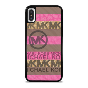 MICHAEL KORS PINK STRIP LOGO iPhone X / XS Case Cover