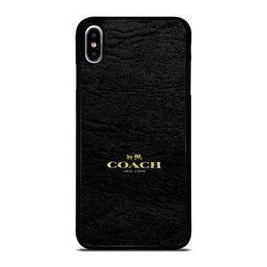 COACH LOGO TEXTURE BLACK iPhone XS Max Case Cover COACH LOGO TEXTURE BLACK iPhone XS Max Case Cover