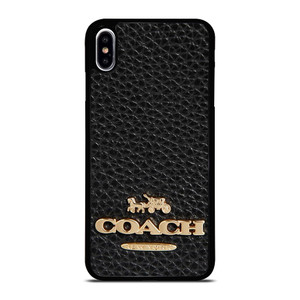COACH NEW YORK BLACK LEATHER 2 iPhone XS Max Case Cover COACH NEW YORK BLACK LEATHER 2 iPhone XS Max Case Cover