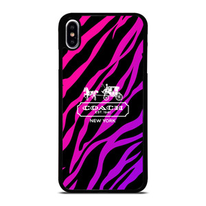 COACH NEW YORK BLACK VIOLET iPhone XS Max Case Cover COACH NEW YORK BLACK VIOLET iPhone XS Max Case Cover